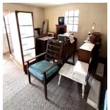 GROUP OF ASSORTED ANTIQUE TYPE FURNITURE