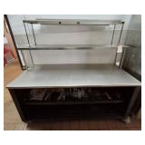 STAINLESS PREP STATION 72IN, NEEDS LEGS