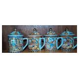 ORIENTAL STYLE COVERED MUGS