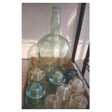 GROUP OF ASSORTED INSULATORS, WINE BOTTLE