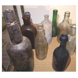ANTIQUE BOTTLE COLLECTIONS, COLORED GLASS