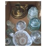 CANDLE STICK HOLDER, INSULATORS, MISC