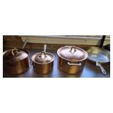 COPPER PAUL REVERE POTS AND PANS