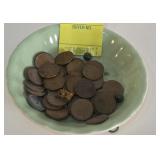 SAUCER OF WHEAT PENNIES