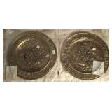 COLONIAL 1776 BRASS WALL PLATTER 16IN