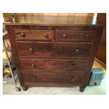 EARLY DOVETAILED 5 DRAWER CHEST