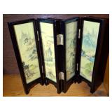 MINIATURE ORIENTAL 4 PANEL SCREEN 8 INCH