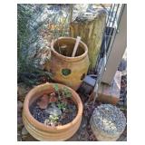 PETRIFIED WOOD 24 INCH, ASSORTED PLANTERS