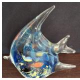 BLOWN GLASS MURANO STYLE FISH 7IN
