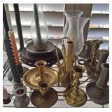 GROUP OF ASSORTED CANDLE STICK HOLDERS