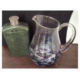 VINTAGE STANLEY FLASK, APPLIED HANDLE PITCHER