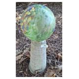 GAZING BALL WITH CONCRETE STAND 30 INCH