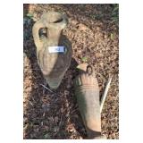 2 PC CONCRETE URNS 20 INCH