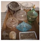 GLASSWARE- FOSTORIA, EMERALD, MISC