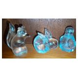 BLOWN GLASS ANIMAL PAPER WEIGHTS
