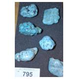 ASSORTED TURQUIOSE OR MALACHITE PIECES