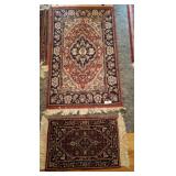 ORIENTAL ENTRANCE RUG AND PRAYER RUG