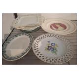 ASSORTED Dï¿½COR= MILK GLASS, ROYAL PLATTER, MISC