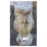 CONCRETE OWL STATUE 18 INCH