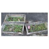 3 PC CONCRETE PLANTERS 28X14X9