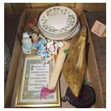 PLATES, WOODEN SHOE FORM, FIGURINES
