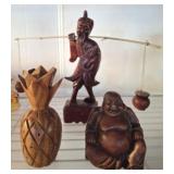 ORIENTAL WOODEN FIGURINES