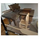 WOODEN DOLL FURNITURE, STEP STOOL