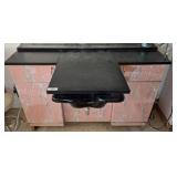 BEAUTY PARLOR STATION: SINK, MIRROR, CABINETS