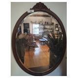 BEVELED OVAL MIRROR