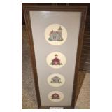 FRAMED MINIATURE NEEDLE POINT 20IN