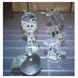 CRYSTAL AND GLASS MINIATURE FIGURINES