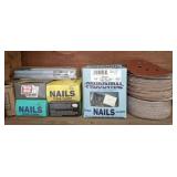 GROUP OF NAILS, SAND PAPER