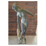 BRONZE LADY GARDEN STATUE 24 INCH