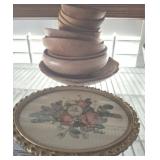 VINTAGE WOODEN SALAD BOWLS, MISC