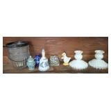 SILVERCREST CANDLE STICK HOLDERS, ICE BUCKET, MISC