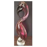 FORMIA MURANO BLOWN GLASS FLAMINGO 16IN