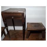 STOOL AND TELEPHONE TABLE 12X12X24