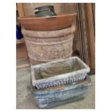 TERRACOTTA PLANTERS AND HANGING BASKETS