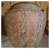 EARTHEN VASE, DOUBLE HANDLE 12X 12