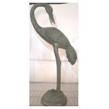 BRONZE FOUNTAIN TOPPER HERON 19IN