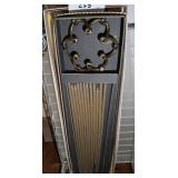 OSTRICH PLUME PEN, CANDLES AND CANDLE HOLDER