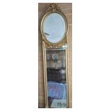 BEVELED DOUBLE MIRROR GOLD GILD