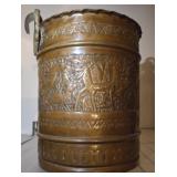 COPPER ANTIQUE METAL HANDLE BUCKET