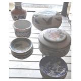 ASSORTED ORIENTAL PORCELAINS, SAUCERS,MISC