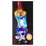 MURANO BLOWN GLASS CLOWN 10IN