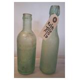 2 PC VINTAGE CHARLESTON SODA BOTTLES