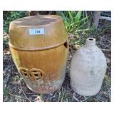 WHISKEY JUG AND DRUM TABLE 24 INCH
