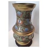 BRASS ORIENTAL URN 14IN