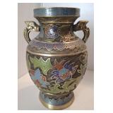 BRASS ORIENTAL URN 10IN