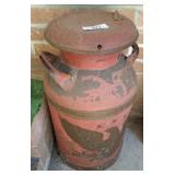 VINTAGE METAL DAIRY KEG 24IN